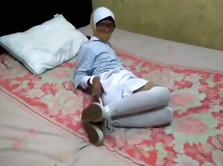 bdsm Indonesian hijabi girl wrap gagged deepthroat bdsm